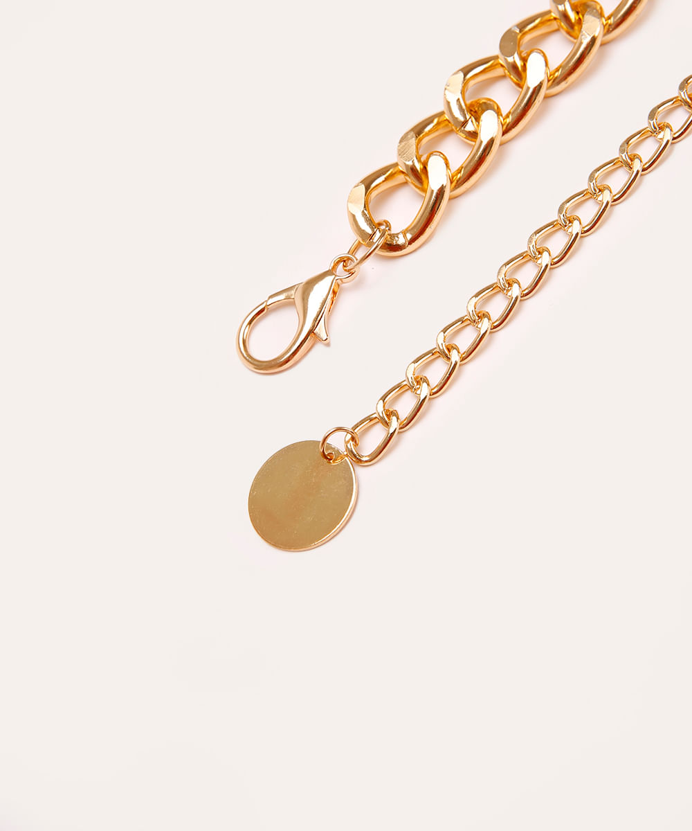 cinto mix de correntes dourado