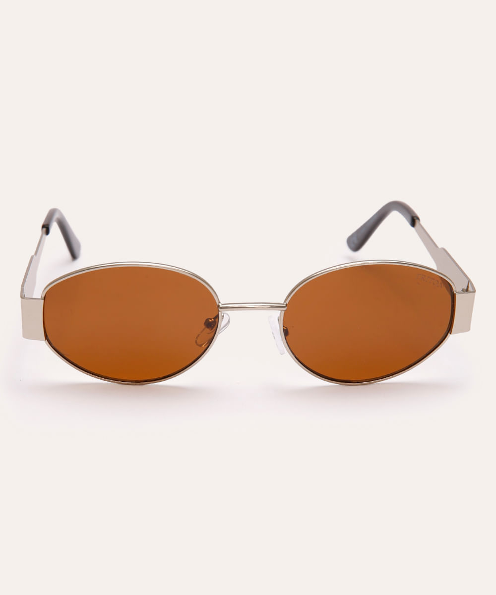 óculos de sol oval triton prateado