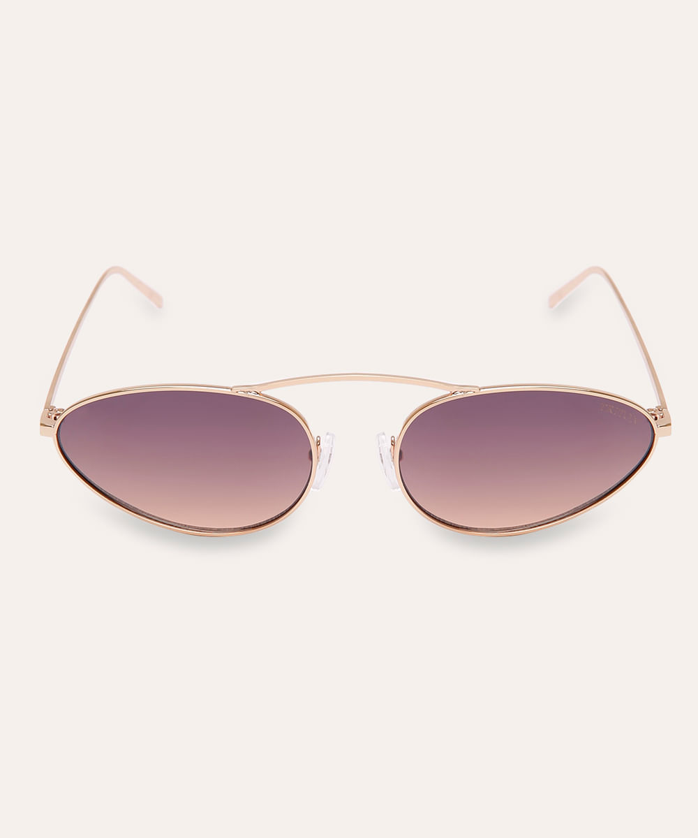óculos de sol gatinho triton dourado