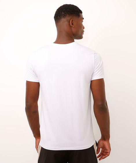 camiseta slim manga curta branca