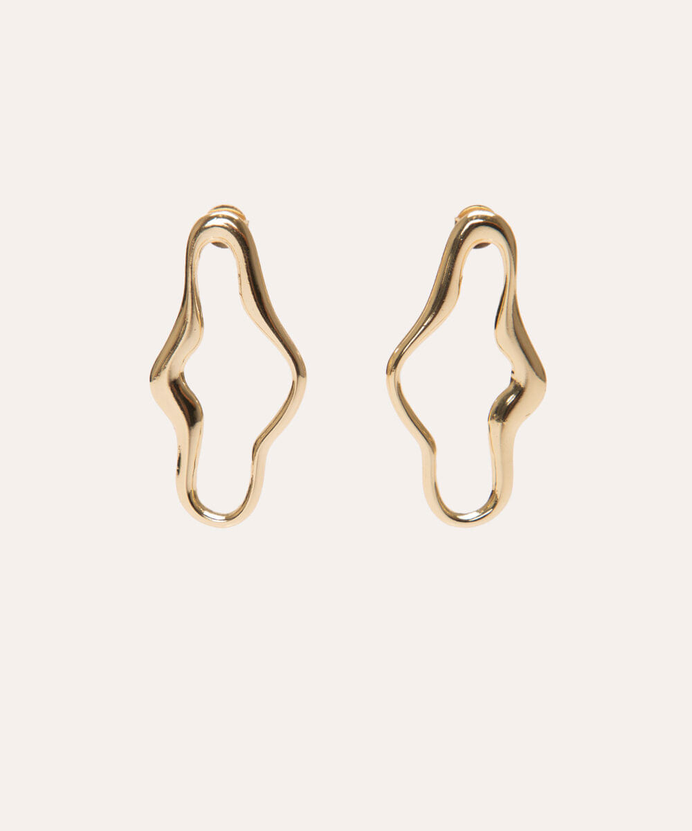 brinco orgânico dourado