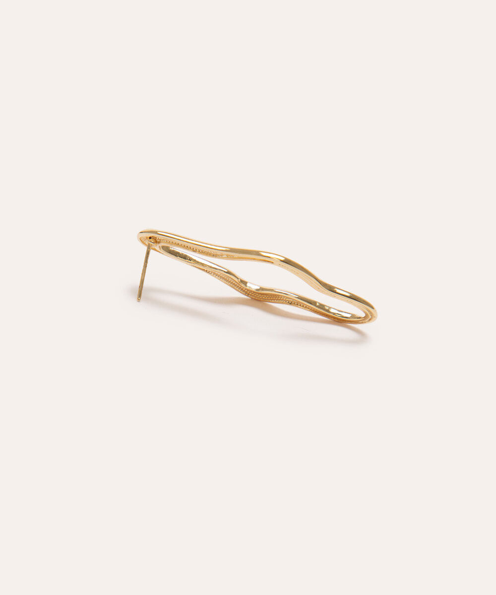 brinco orgânico dourado
