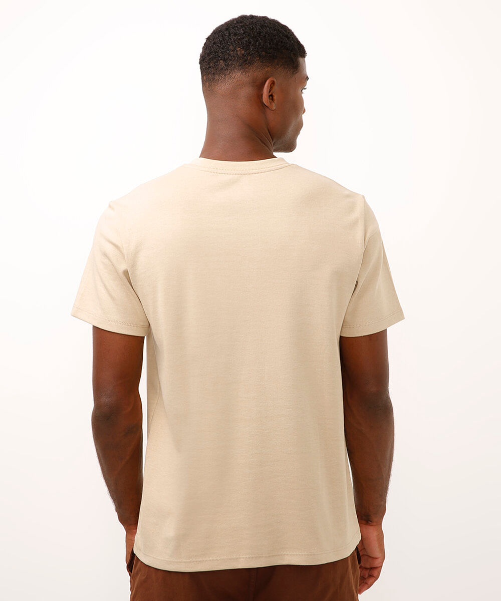 camiseta de algodão sunrise bege