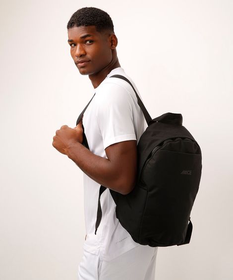 mochila bolsos laterais preto
