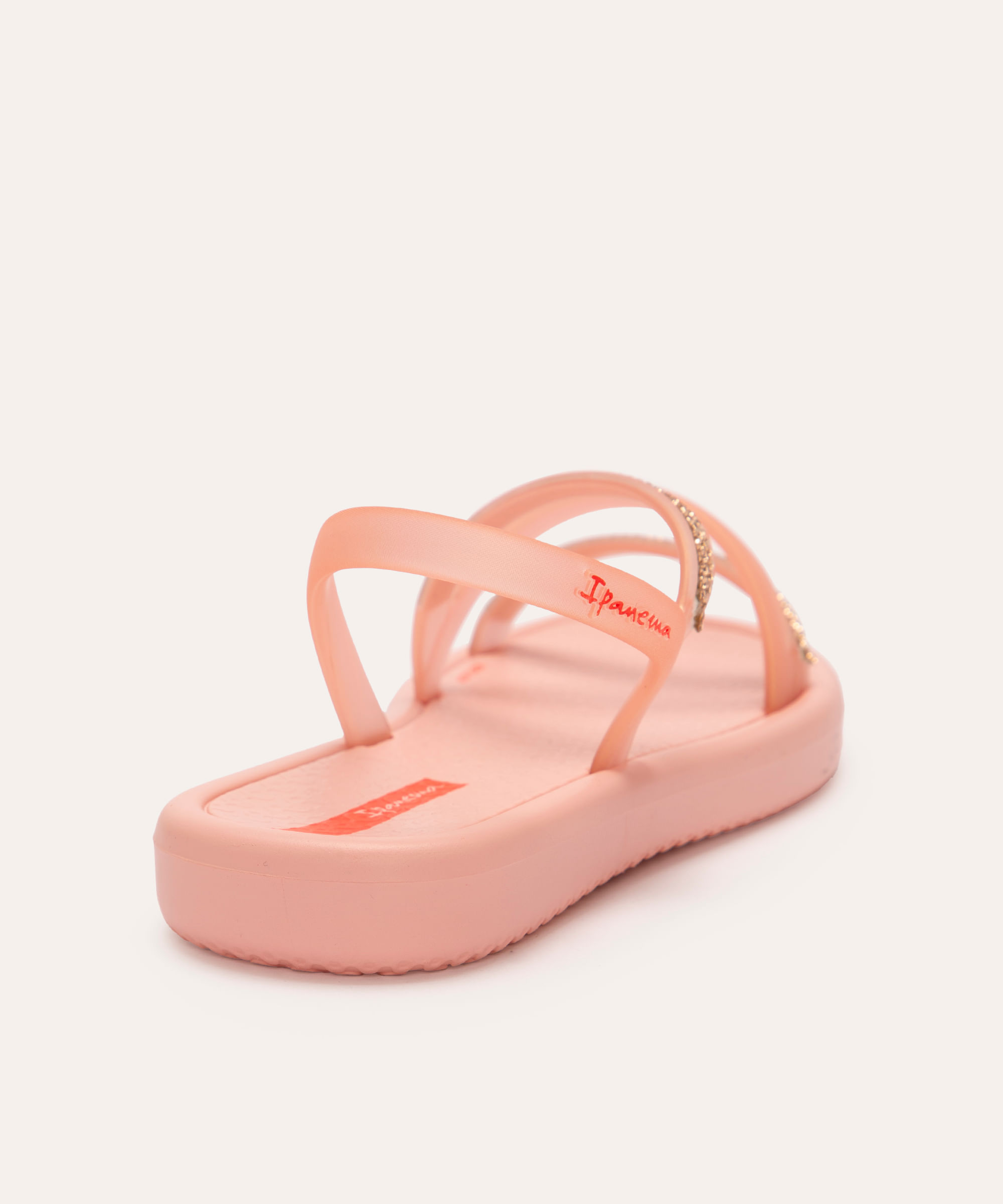 sandália infantil ipanema celebra com strass rosa