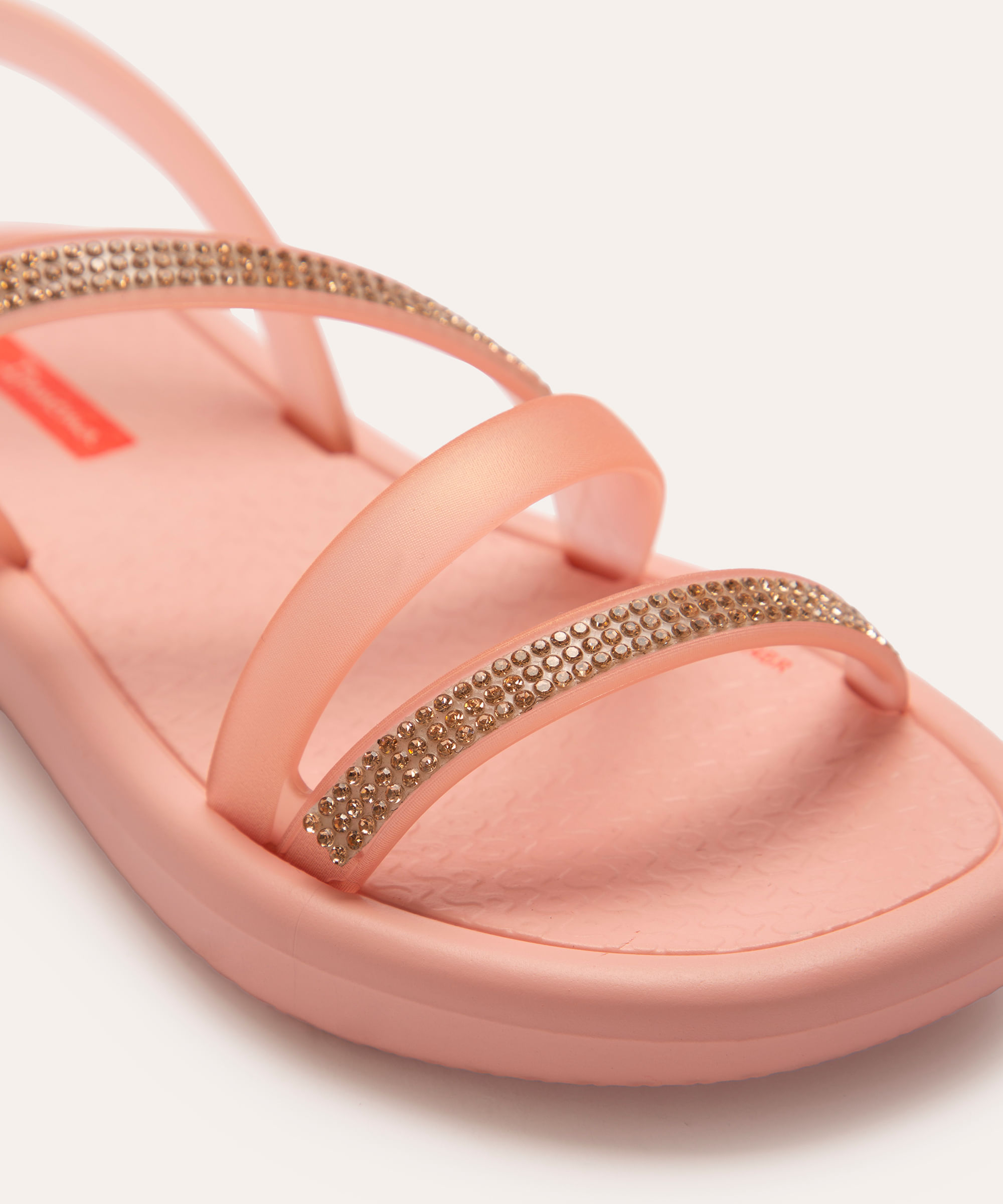 sandália infantil ipanema celebra com strass rosa