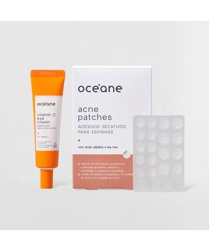 Kit Adesivos Antiacne + Creme Para Área Dos Olhos com Vitamina C (2 Produtos)