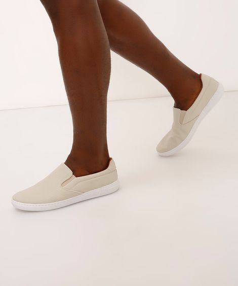 Tênis Masculino Slip On Furos Oneself Off White