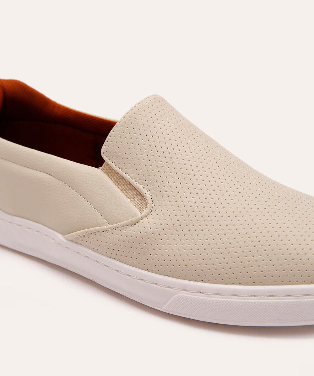 Tênis Masculino Slip On Furos Oneself Off White