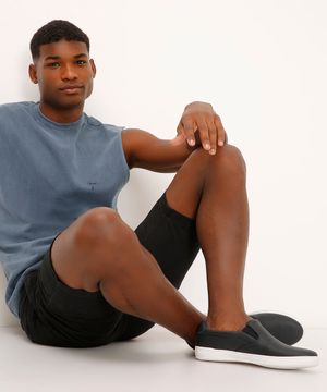 Tênis Masculino Slip On Furos Oneself Azul Marinho