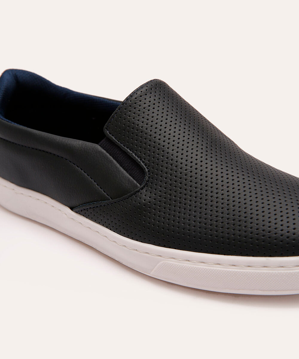 Tênis Masculino Slip On Furos Oneself Azul Marinho