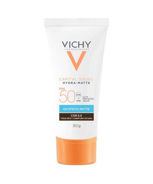 Protetor Solar Facial com Cor Vichy - Hydra-Matte FPS50