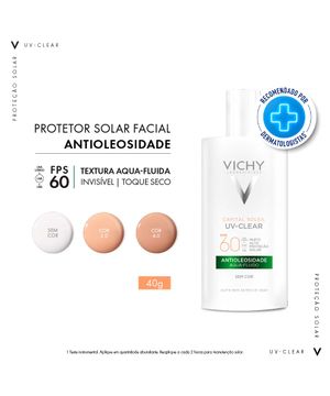 Protetor Solar Facial com Cor Vichy Capital Soleil Uv-Clear FPS60