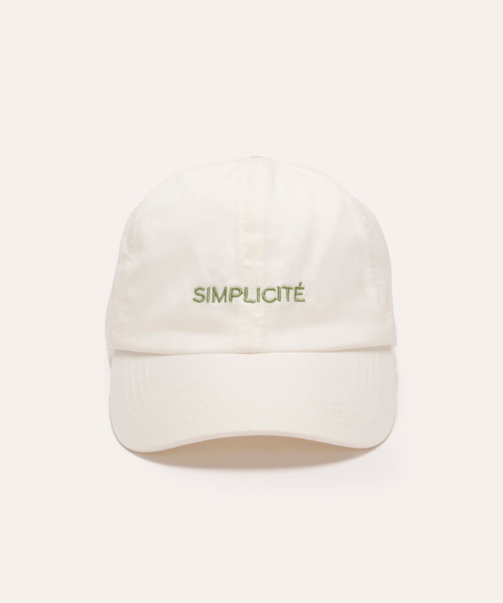 boné de sarja aba curva simplicité off white