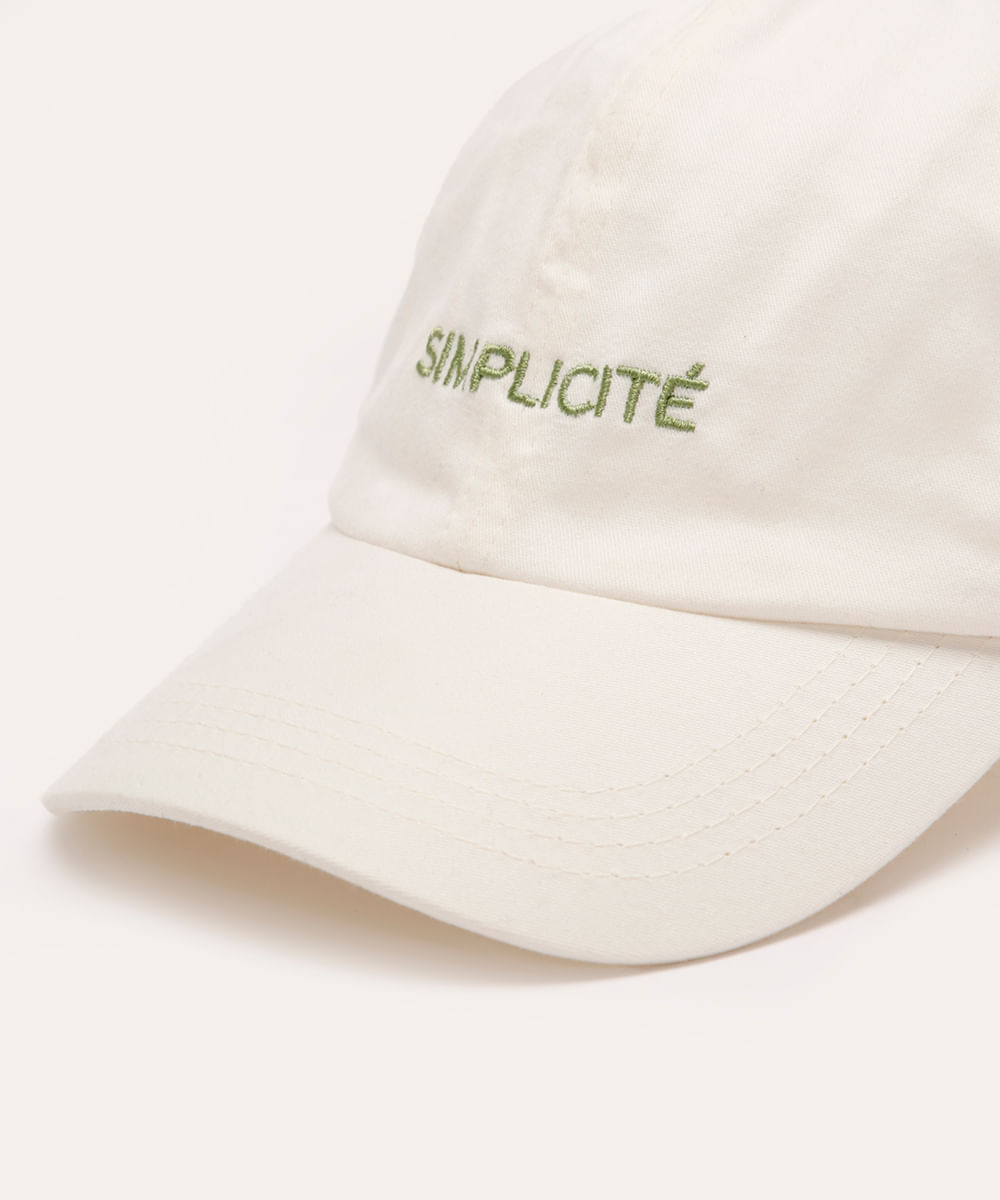 boné de sarja aba curva simplicité off white