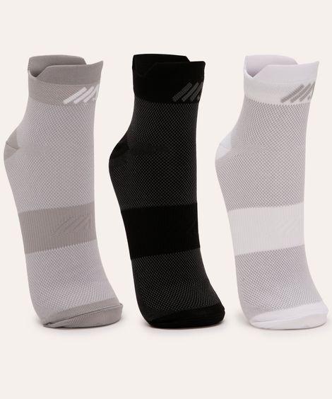kit de 3 meias masculinas cano médio cea sports - sortido (kit)