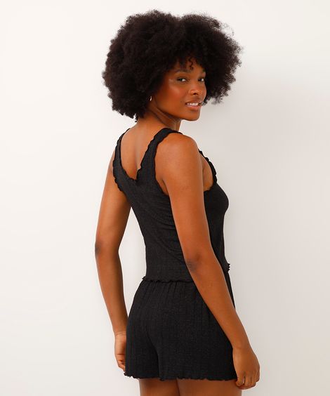 pijama curto regata preto
