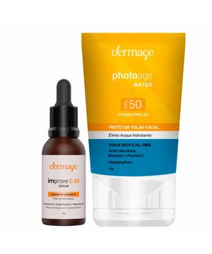 Dermage Kit - Protetor Solar Facial + Sérum Antioxidante para Rejuvenescimento Facial