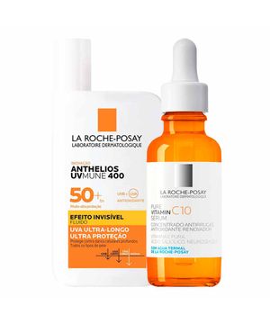 La Roche-Posay Kit - Sérum Facial Anti-Idade + Protetor Solar Facial para Peles Oleosas e Acneicas