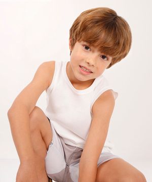 regata de algodão infantil off white