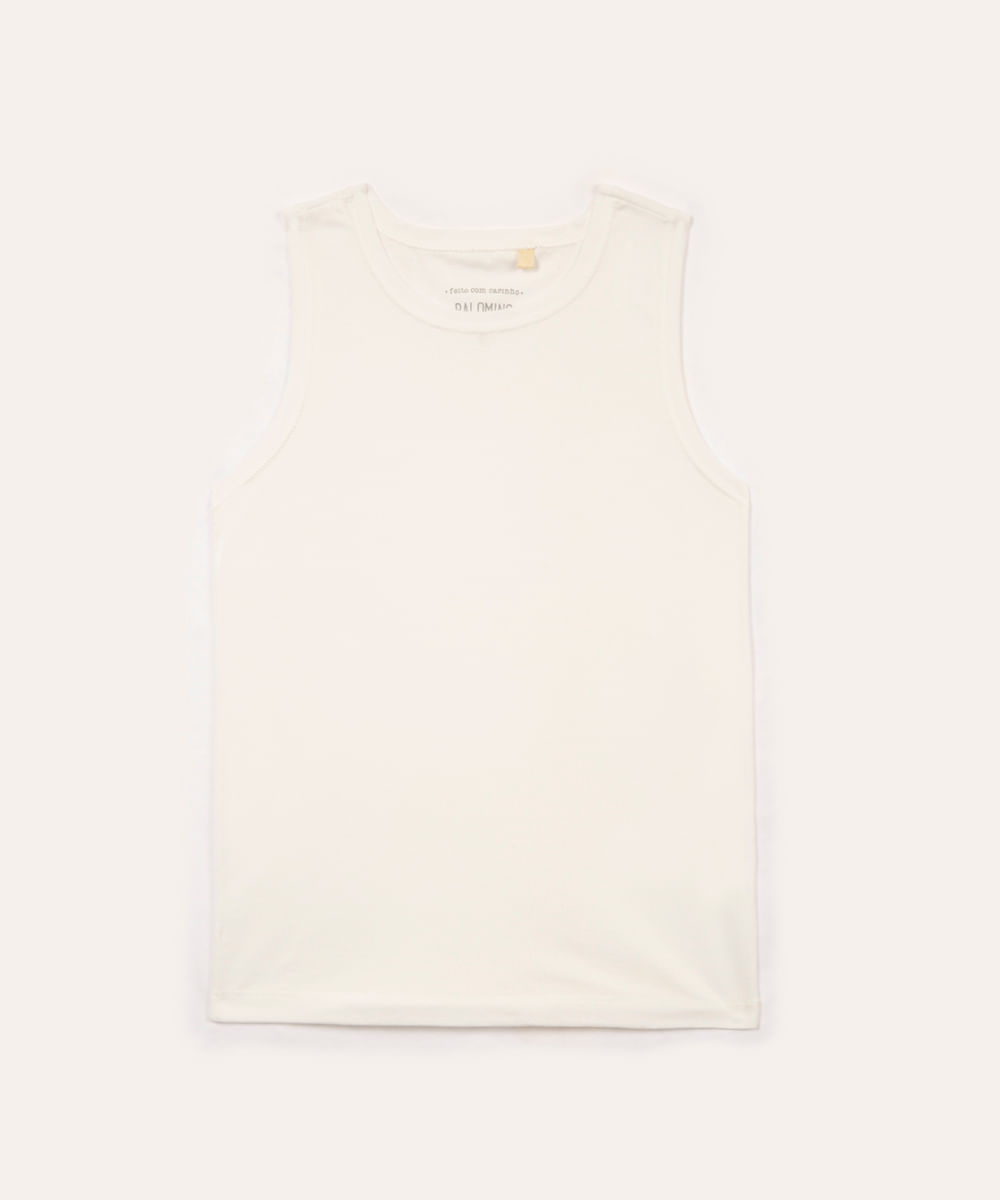 regata de algodão infantil off white