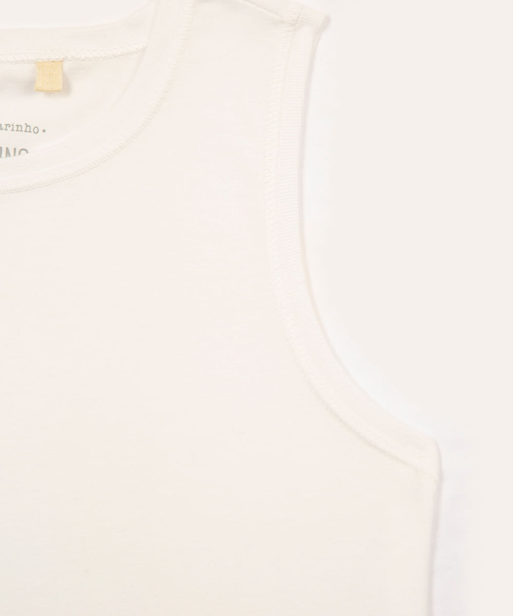 regata de algodão infantil off white
