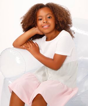 vestido de algodão infantil três marias colorido