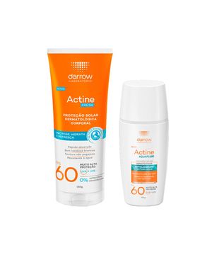 Kit Darrow Protetor Solar Para Peles Oleosas - Protetor Solar Corporal Actine Fresh Fps 60 150g e Protetor Solar Facial Actine Aquafluid Fps60 Tom1