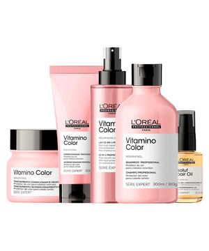 Kit L'oréal Professionnel Serie Expert Vitamino Color - 4 Produtos + Óleo Capilar Absolut Repair 10 In 1 30ml