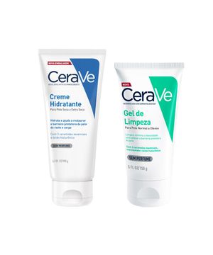 Kit Cerave - Creme Hidratante Corporal 200g + Gel Facial De Limpeza 150g