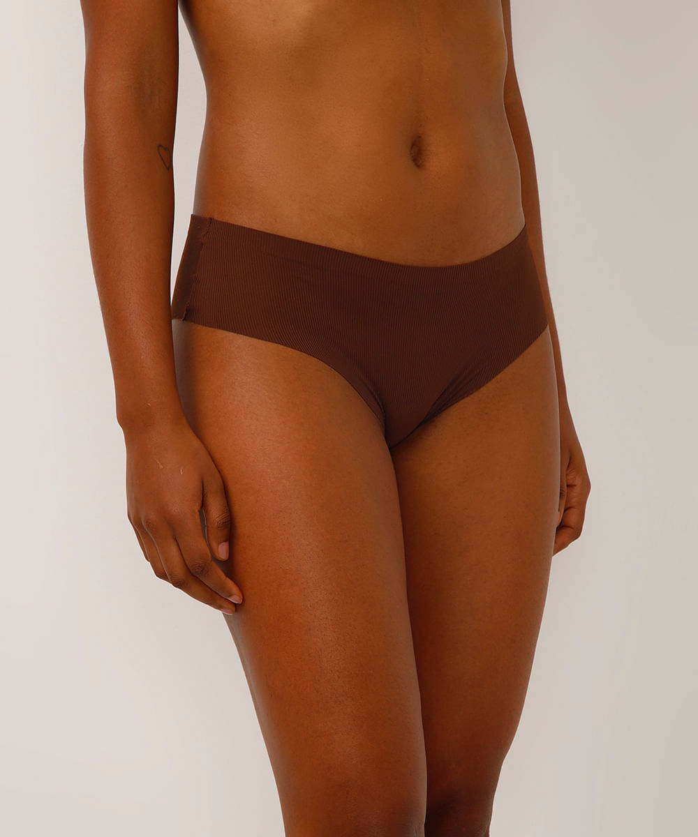 kit de 3 calcinhas caleçon sem costura colorida