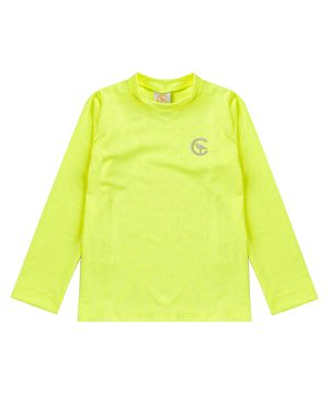 Camiseta Praia Bebê e Infantil Proteção UV Amarelo Neon Costão