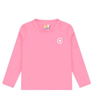 Camiseta Praia Bebê e Infantil Proteção UV Rosa Chiclete Costão