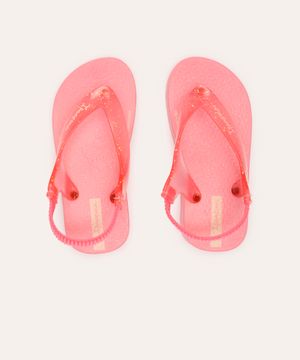 chinelo infantil glitter ipanema rosa
