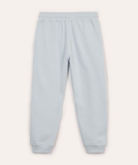 calça jogger de moletom infantil com bolsos azul