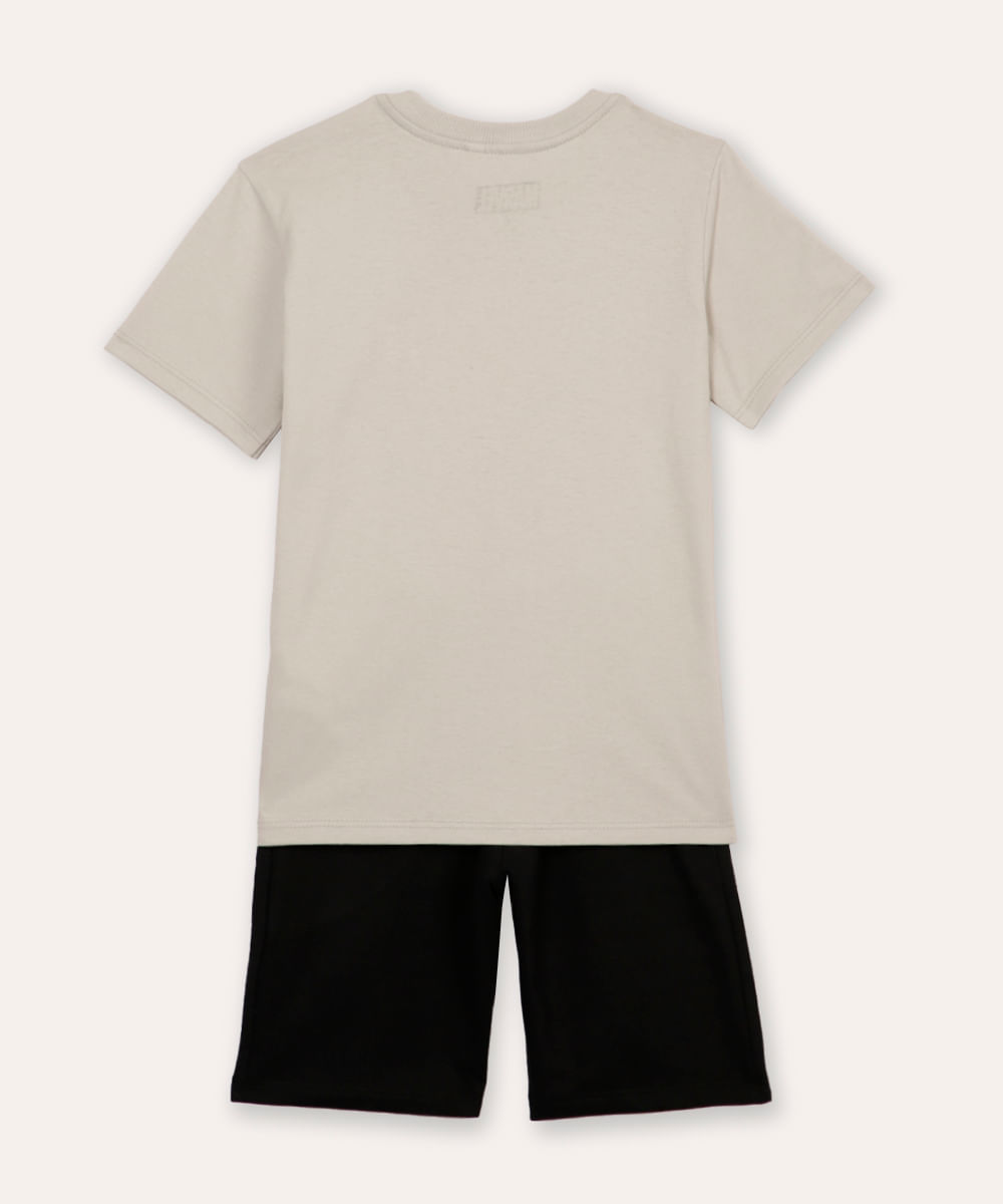 conjunto de algodão infantil homem aranha cinza