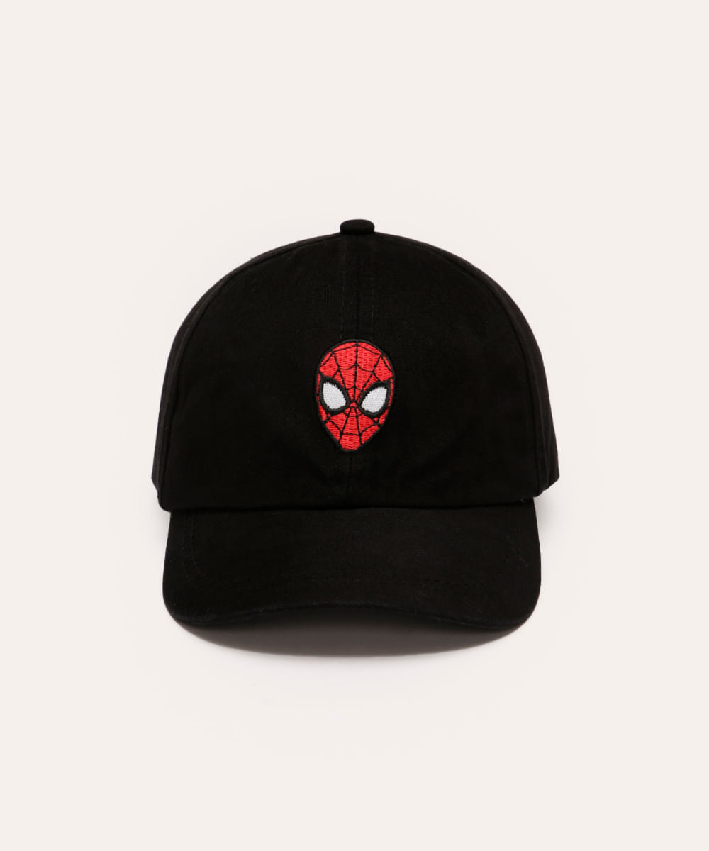boné infantil aba curva homem aranha preto