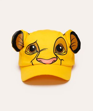 boné infantil aba curva simba amarelo