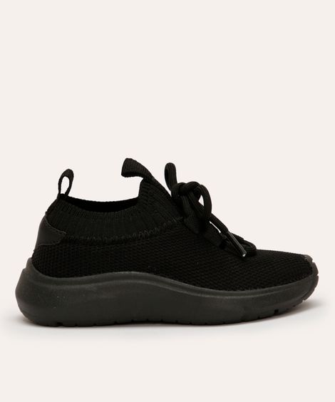 tênis infantil casual calce fácil preto