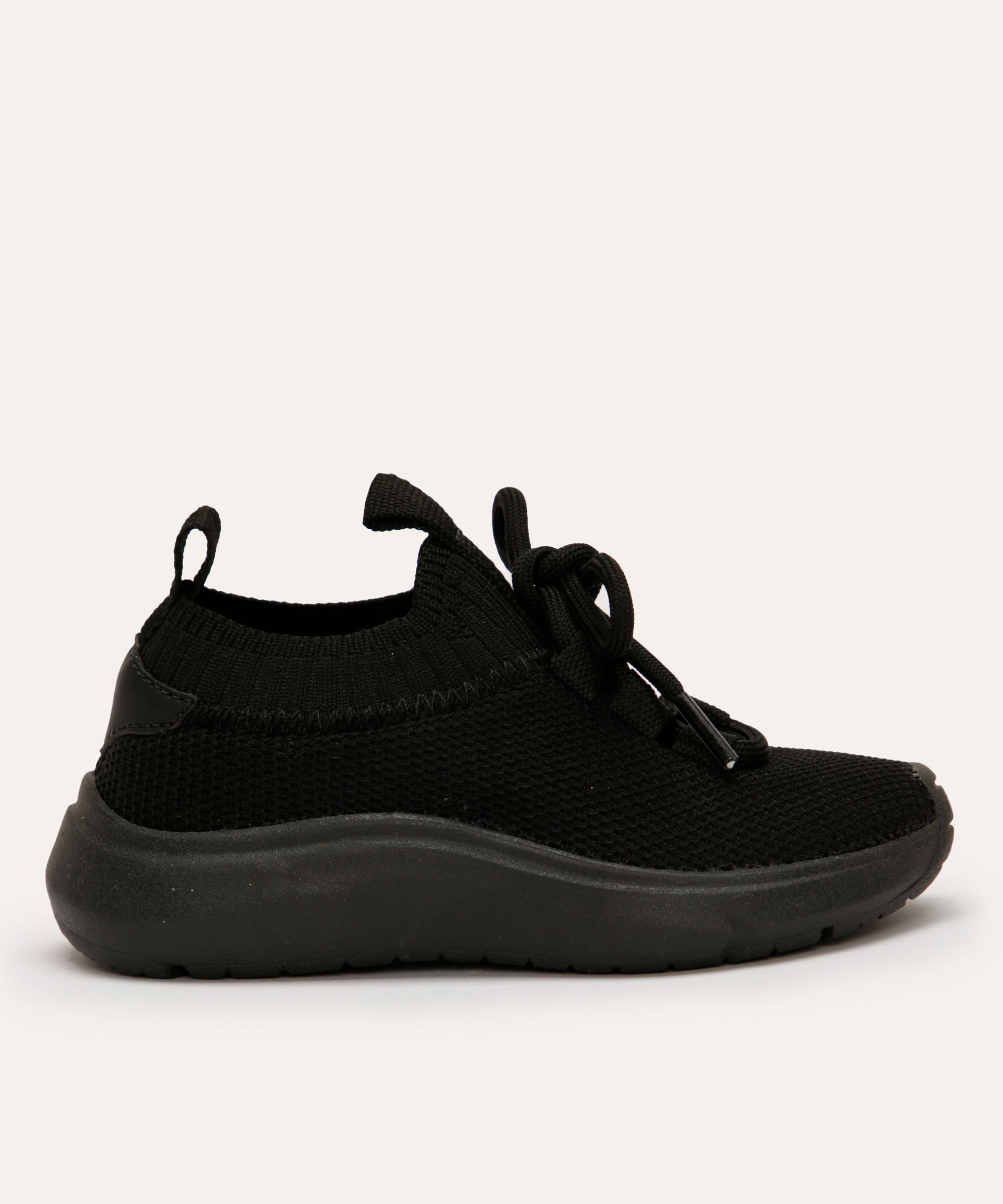 tênis infantil casual calce fácil preto