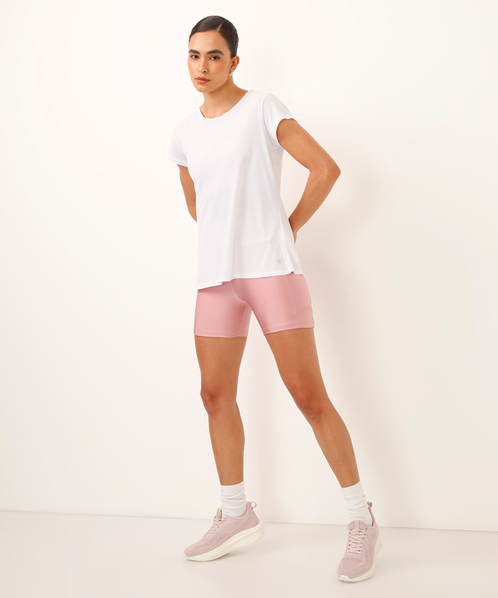 blusa canelada com recorte nas costas esportiva ace branca