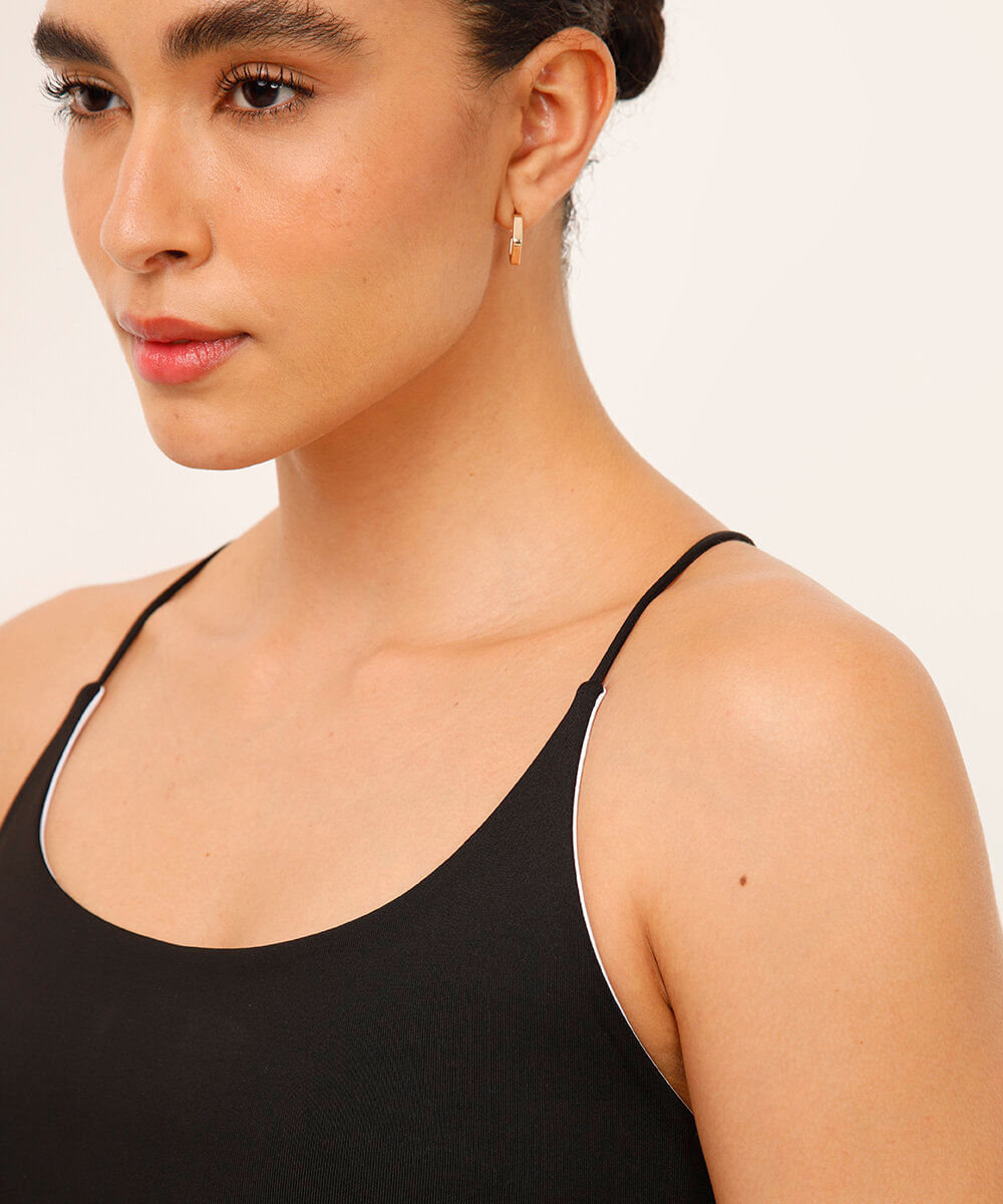 top dupla face esportivo ace - preto