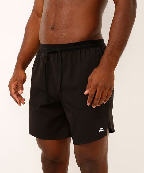 bermuda bolso com zíper esportivo preta