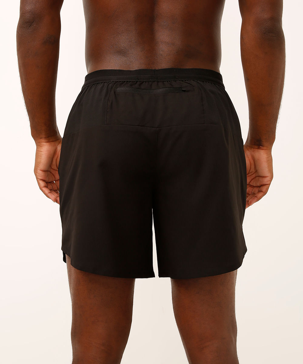 bermuda bolso com zíper esportivo preta