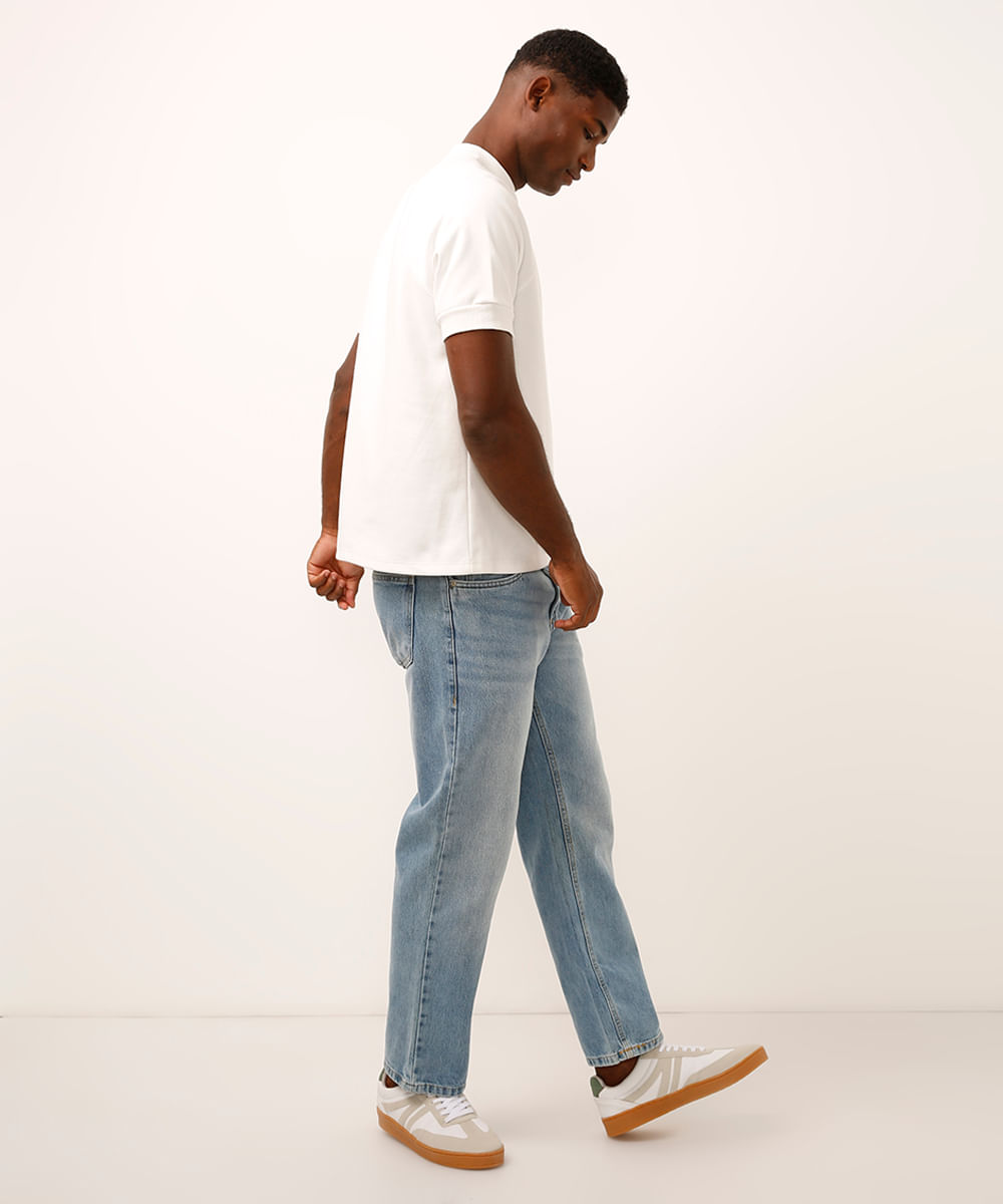 camiseta slim manga curta raglan off white