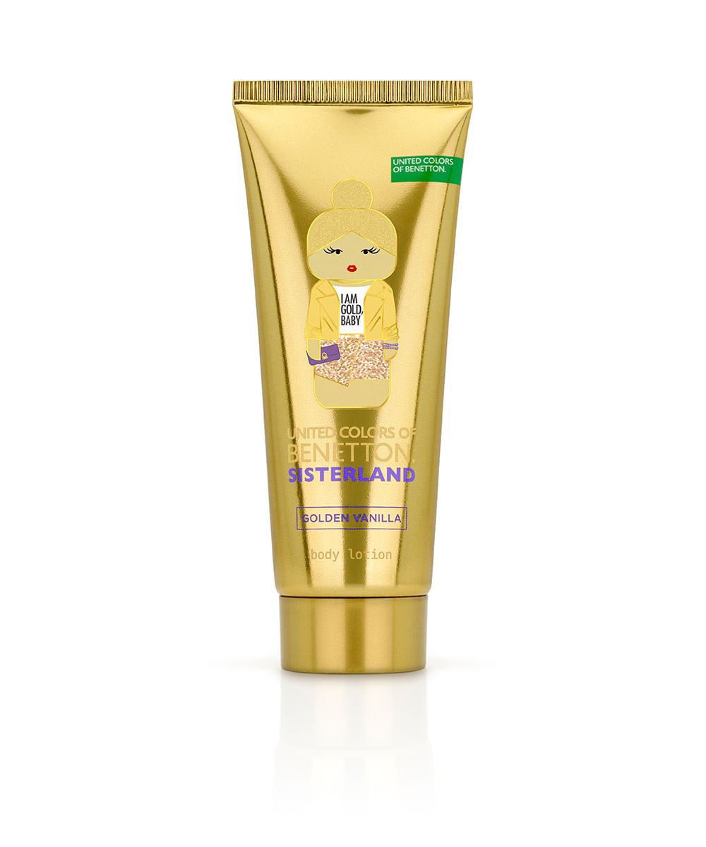 kit benetton united colors sisterland yellow peony creme corporal 75ml e eau de toilette 80ml