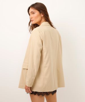 blazer de alfaiataria oversized bege