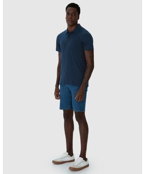 Camisa Básica Masculina Polo Gola Esporte Em Algodão Malwee Azul