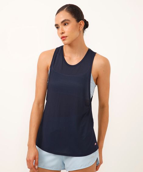 regata esportiva cavada com abertura azul