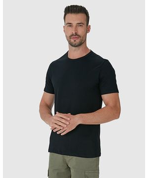 Camiseta Original Masculina Decote Redondo Em Algodão Malwee Preto